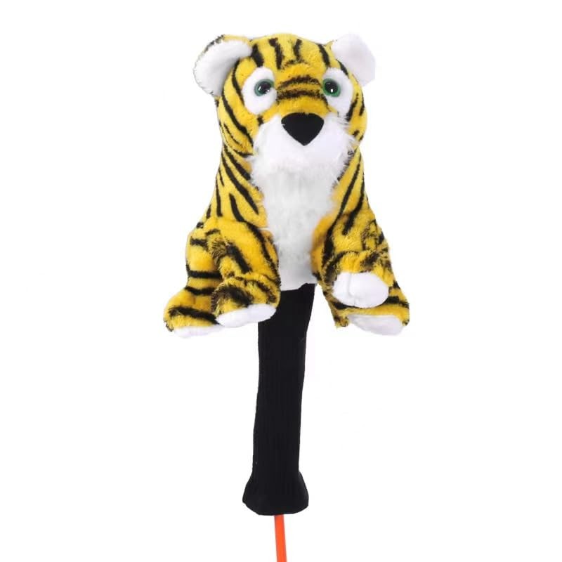 Wooden Golf Headcover Fluffy Tiger for #1 Driver