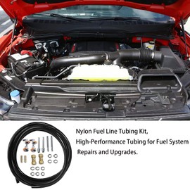 FLK-56 Automotive replacement fuel lines Repair Kit 5/16" (8mm), Nylon Fuel Line Tubing Kit, Nylon fuel line repair kit, High-Performance Tubing for Fuel System Repairs and Upgrades, 23 Pack, Black.