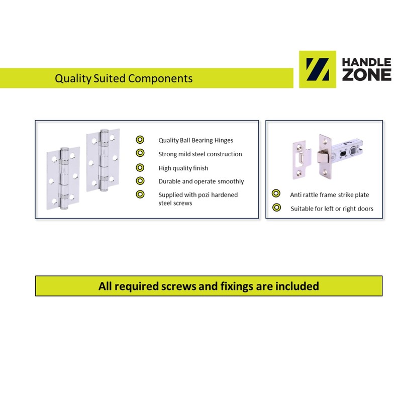 HANDLEZONE® Lobo Internal Door Handle Pack, Complete with Lever Handles