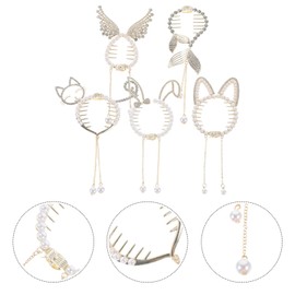FOMIYES Set of 5 Women Hair Clips Claw Hairpin Ponytail Holders Tassels Fashionable Hair Accessories for Daily Use