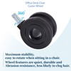 AXL Hubless Caster Office Chair Wheels Black Replacement Rubber Chair
