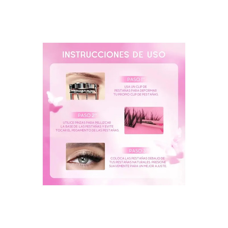 Wosheer Diy Extensión De Pestañas Sin Pegamento 10 - 14mm