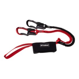 Stubai Summit Light X1 Special Edition Climbing Set, Includes 2 D-Shape Carabiners (Black / Red, Metal, Wire Lock)