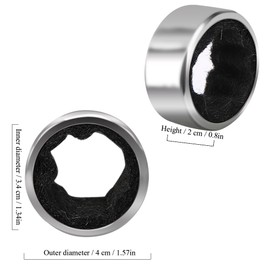 Kitwinney - Collares de goteo de vino, paquete de 4 anillos de goteo de acero inoxidable, anillo de gota de vino o tapón con forro de fieltro desmontable, pequeños accesorios de vino para cocina y bar