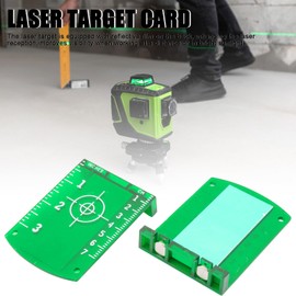 Laser Target Board, Laser Magnetic Target with Reflectors, Magnetic Target Plate, Laser Target Card for Alignment Laser Measuring Device, for Improving Laser Visibility