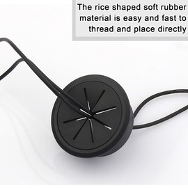 10 Pcs 60mm Desk Grommets, Cable Wire Grommet with Hole Saw, Computer Desk Cable Hole Cover for Home, Office, School, Meeting Room, (Black)
