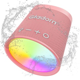 Gladorn Portable Bluetooth Speaker Wireless with 9 Color Lights, 20H Playtime, Stereo Pairing, Deep Bass, IPX6 Waterproof, Bluetooth 5.3, Small Speaker for Home, Party, Outdoor, Camping, Beach, Gift