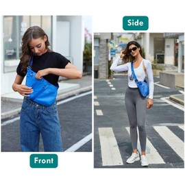 Alphantino Sling Bag For Men Women Slim Anti-theft Crossbody EDC Daypack Lightweight Ergonomics Personal Flex Travel Bag (Azure Blue)