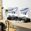 Simple Houseware Desk Dual Monitor Stand Riser with Pull-Out Drawers,