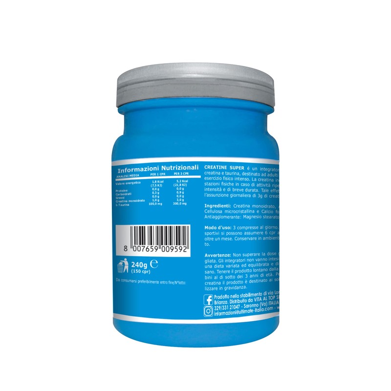 Creatine Super - Integratore Di Creatina Potenziata Con Taurina -