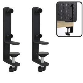siawadeky Perforated Board Clamps 1 Pair Desk Punching Board Tabletop Stand Fixing Hardware Adjustable Height No Drilling Easy Installation Heavy Duty Steel Perforated Board for Securing
