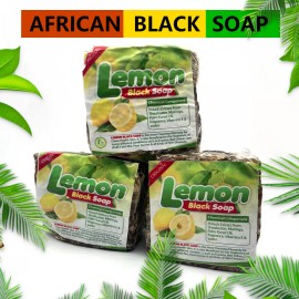 ORGANIC BEAUTY AFRICAN BLACK SOAP Organic Natural GHANA Handmade Premium Quality CHOOSE SIZE - 4 Lb - (4bars of 1 Lb)
