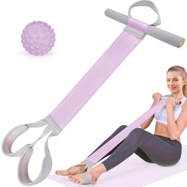 Resistance Band with Handles, VANiGO Elastic Exercise Band Resistance for Working Out 120lb Stretch Band for Exercise at Home Gym Workout Band for Body Stretching Muscle Training-Purple