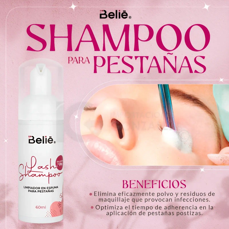 Lash Shampoo Espuma Limpiadora Para Extensiones De Pestañas