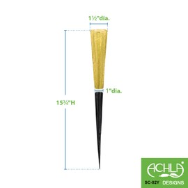 Achla Designs SC-02Y Glass Candle Holder for Tea Lights, Decorative Stakes, Yellow