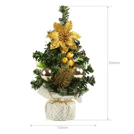Kesote 3 x Artificial Christmas Tree, Small Christmas Tree, Decorated Christmas Tree, Mini Christmas Decoration, Advent Christmas (22 x 11 cm)