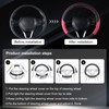 Follicomfy Auto Car Leather Steering Wheel Cover Anti Slip Wrap