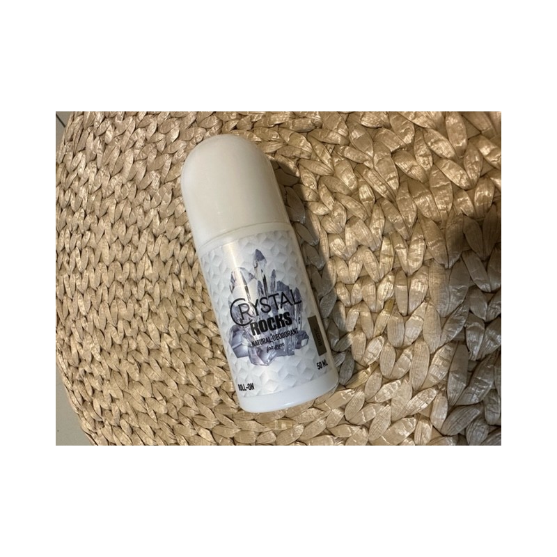 Crystal Rocks Tawas Roll-On Deodorant for Women and Men prevents