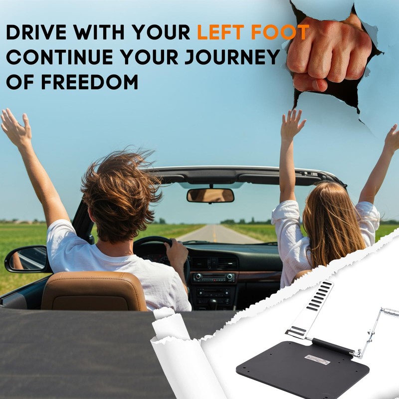 Zuomeng Left Foot Accelerator Pedal, Portable Driving Assist for Automatic