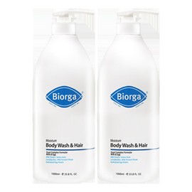 2 pieces Bioga Moisture Hair & Body Wash Body Cleanser Shampoo / 2개 바이오가 모이스처 헤어 앤 바디워시 바디클렌저 샴푸