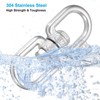 PATIKIL Double Swivel Hook, 3 Pack 304 Stainless Steel Swivel