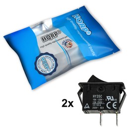 HQRP 2-Pack ON Off Rocker Switch 16A 125V Compatible with Craftsman 823871 11317099 113170330 113170370 113175570 113177260 113177060 113170380 113170660 113170250 113177670 Wet Dry Vac, UL Listed
