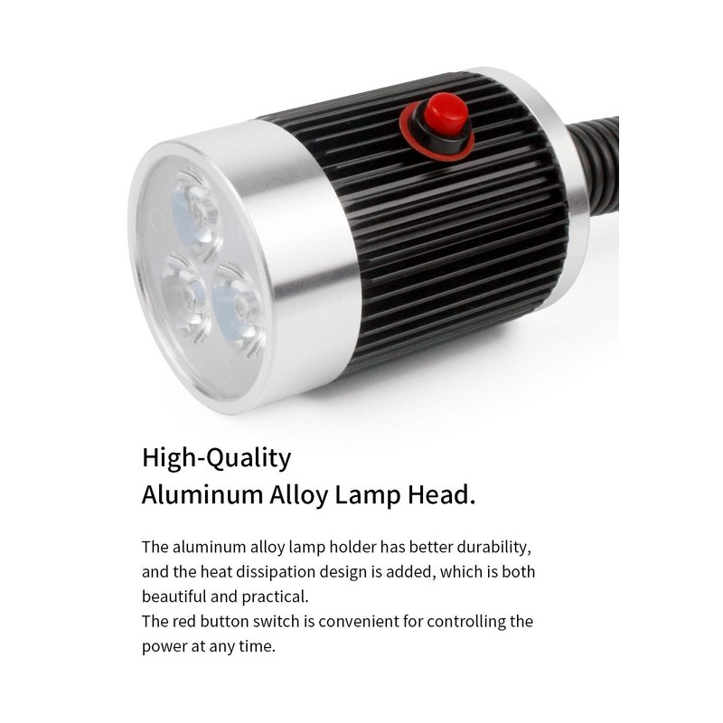 Gooseneck LED Light, Clamp Gooseneck Light 900 Lumen 120 Volt