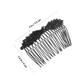 Mikinona 2pcs Wedding Hair Combs: Sparkling Rhinestone Headpieces For Brides - Black Hair Accessories For Women - Tea Party Hairstyling Supplies