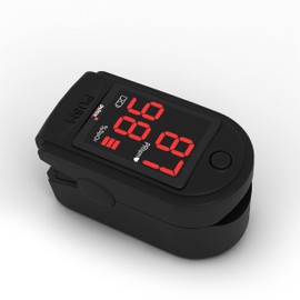 Pulsoximeter pulox PO-100 Solo in Schwarz - SpO2 und Pulsmessung - inkl. Batterien