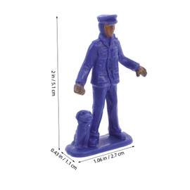VICASKY Mini Police Officer Sets 50pcs Toy Simulated Policemen Figures for Model Building Miniature Garden Dec