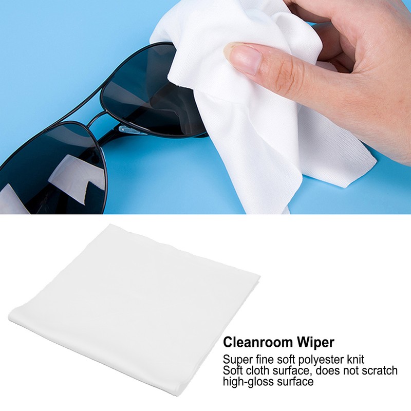 200Pcs Cleanroom Wiper Polyester NonDust Cloth Industrial Cleaning Wiping 4.5x9in