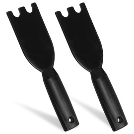 KIPTVO 2PCS Universal Grill Scraper, Indoor Grills and Most Other Indoor Grills with Grooves Heat-Resistant Grill Spatula, Comfortable Grip Easy Cleaning & Non-Stick Surfaces