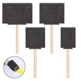 Foam Brush Painting, 10 Pieces 1 Inches, 2 Inches, 3 Inches, 4 Inch Painting Sponge Tool Foam Brush Set Sponge Brush for Crafts for Adults and Children and Watercolour Paint