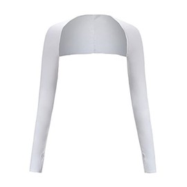 Women's Cool Shawl Sleeves with Fingerholes Premium Cool Shawl and Sleeves for Golf: Sun Protection, Breathable (White)