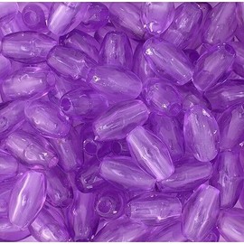 JOLLY STORE Crafts® Transparent Purple Amethyst 9x6mm Oval Oat Rice Wheat Craft Rosary Beads 500pc