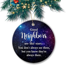 Christmas Ornament 2023 Round Christmas Keepsake Christmas Tree Ornaments 2.95in - Good Neighbors are Like Stars Keepsake Ornament