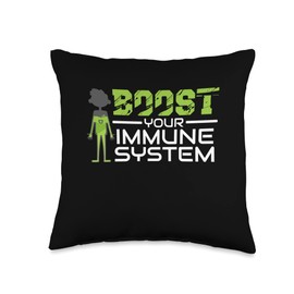 Complex Network Of Cells Or Healthy Body Lover Boost Your Immune System Protection Body Organs Throw Pillow, 16x16, Multicolor