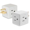 3 Outlet Wall Adapter,Multi Plug Wall Outlet Extender,3 Prong Plug