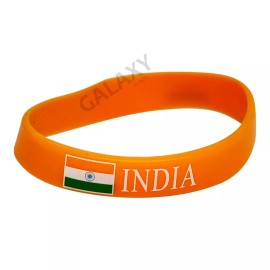 India Bracelet  / India Flag Silicone Rubber Bracelet