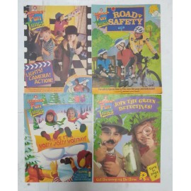 MCDONALD'S (4) RARE 90s FUN TIMES MAGAZINES, SPACE JAM, SAFETY, DETECTIVES, XMAS