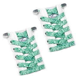 [Yumoning] 2 Pairs, Easy to Put on and Take Off Shoelaces, Elastic Shoelaces, Easy to Put on and Take Off for Children and the Elderly (Green)