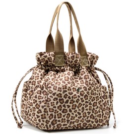 Yarnic Lunch Bag Women Insulated Lunch Bags,Cute Cheetah Reusable Lunch Box Stain-Resistant Lunchbox with Water Bottle Holder for Adult Work Picnic Office Hiking Leopard