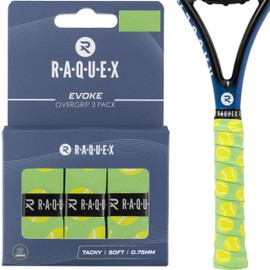 Raquex Evoke Camo Overgrip - Tennis Racket Grip Tape - Racket Non-Slip Band Overgrip for Tennis Rackets, Badminton and Squash - Pack of 3 - Tennis