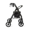Medline Standard Steel Folding Rollator Walker with 8" Wheels, Black