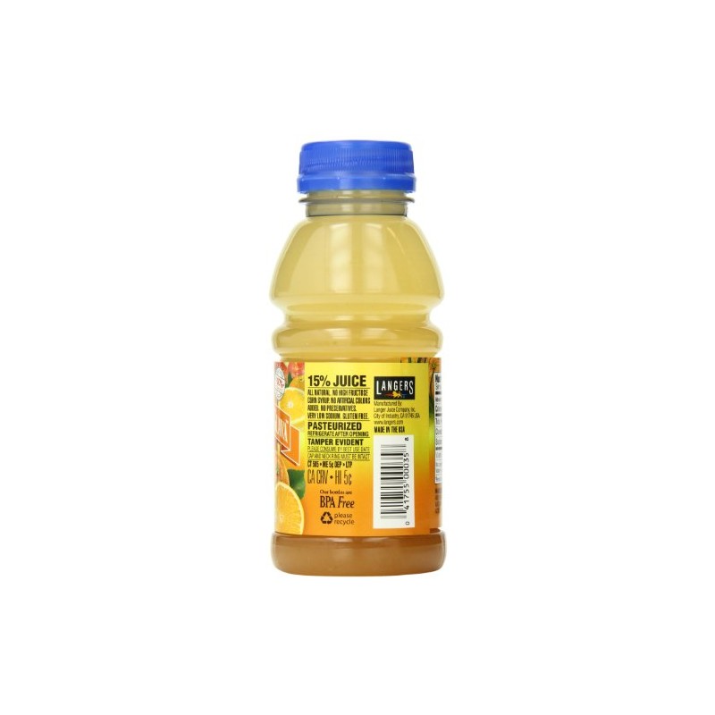 Langers Juice Cocktail, Pineapple Orange Guava, 10 Fl Oz (Pack