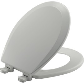 Bemis 500EC-062 is a Round Molded Wood Toilet Seat Closed Front - with Cover with a Ice Gray Finish