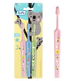 TePe Cepillos Dentales Con diseño Para Niños 0-3 Años- Mini Extra Soft 3 Piezas