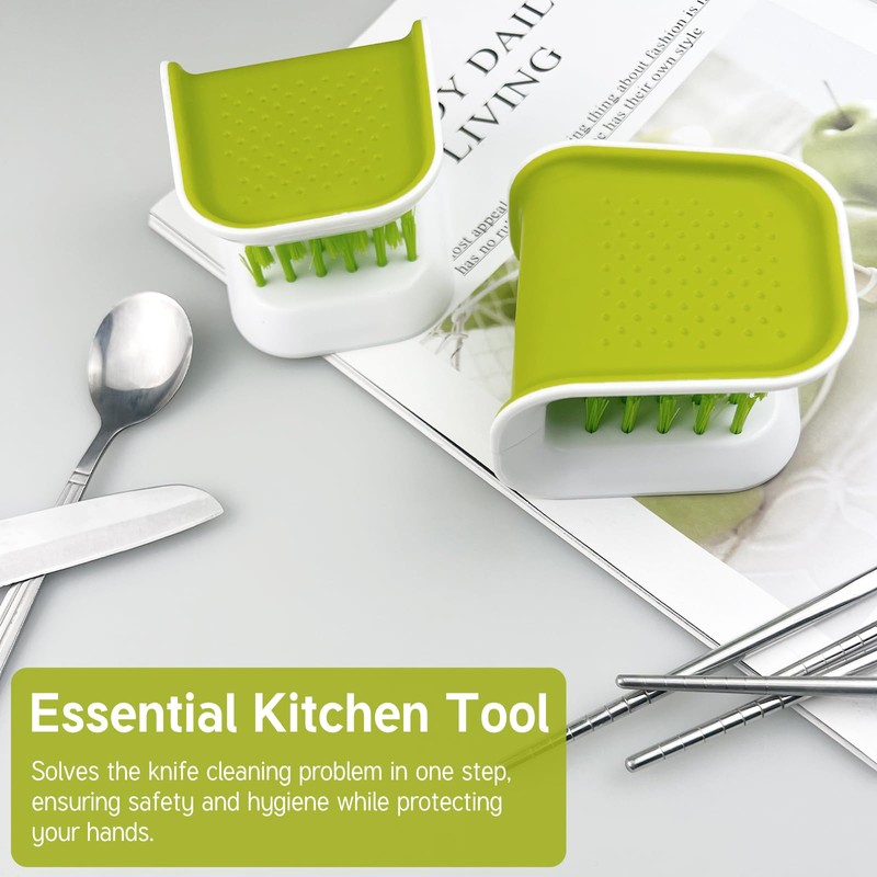 Jaasuee Blade Brush for Kitchen Washing - Knife and Cutlery