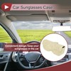 X AUTOHAUX Car Sunglasses Case with Magnetic Universal Sun Visor