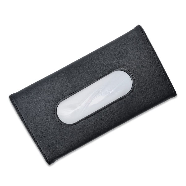 Nicheez Tissue Case for Car Sun Visor Attachment Slim Type (Black)